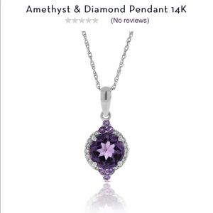 Ben Bridge Amethyst & Diamond White Gold Pendant
